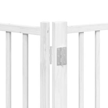 Foldable Dog Gate with Door - 9 Panels White 450 cm | HipoMarket