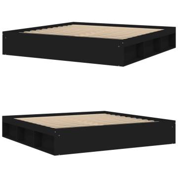 Stylish Black Bed Frame 200x200 cm | HipoMarket