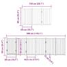 Dog Gate with Door - Foldable 15 Panels White Poplar Wood