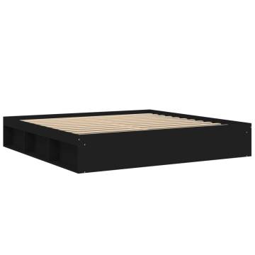 Stylish Black Bed Frame 200x200 cm | HipoMarket