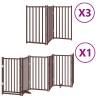 Dog Gate with Door - 15 Panels, Foldable, Brown - 750 cm