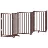 Dog Gate with Door - 15 Panels, Foldable, Brown - 750 cm