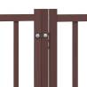 Dog Gate with Door - 15 Panels, Foldable, Brown - 750 cm