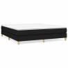 Box Spring Bed Frame Black 180x200 cm - Super King Fabric