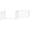 Dog Gate with Door - Foldable 6 Panels, 480 cm White Wood