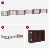 Dog Gate with Door - 12 Panels Foldable Brown 960 cm | HipoMarket