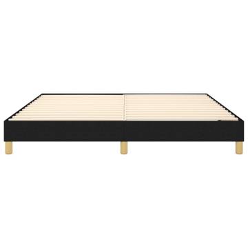 Box Spring Bed Frame Black 180x200 cm - Super King Fabric