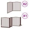 Dog Gate with Door - Foldable 8 Panels in Brown | Hipo Market