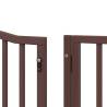 Dog Gate with Door - Foldable 8 Panels in Brown | Hipo Market