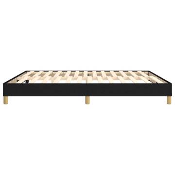 Box Spring Bed Frame Black 180x200 cm - Super King Fabric