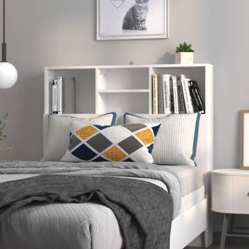 Stylish White Headboard Cabinet - 100x19x103.5 cm | Hipomarket