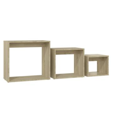 Nesting Tables Set - 3 pcs Sonoma Oak Engineered Wood