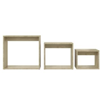 Nesting Tables Set - 3 pcs Sonoma Oak Engineered Wood