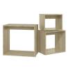 Nesting Tables Set - 3 pcs Sonoma Oak Engineered Wood