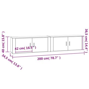 Wall-mounted TV Cabinets 2 pcs Sonoma Oak - Stylish Storage