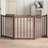  Dog Gate Foldable 3 Panels Brown Oak 150 cm Solid Wood Fir Colour brown oak Size 50 x 60 x 2 cm Quantity in Package 3 