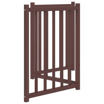 Dog Gate Foldable 3 Panels Brown Oak | Solid Wood Fir - HipoMarket