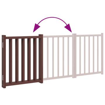 Dog Gate Foldable 3 Panels Brown Oak | Solid Wood Fir - HipoMarket