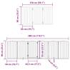 Foldable Dog Gate with Door - 9 Panels, 450 cm Poplar Wood