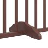 Dog Gate with Door - Foldable 6 Panels - Brown 480 cm