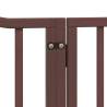 Dog Gate with Door - Foldable 6 Panels - Brown 480 cm