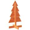 Wooden Christmas Tree - Wax Brown 80 cm Solid Pine Decor