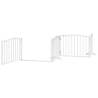 Foldable Dog Gate with Door - 10 Panels, 800 cm White