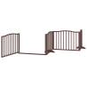 Foldable Dog Gate with Door - 320 cm Brown Oak | HipoMarket