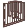 Foldable Dog Gate with Door - 320 cm Brown Oak | HipoMarket