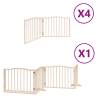 Foldable Dog Gate with Door - 12 Panels in Poplar Wood