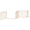 Foldable Dog Gate with Door - 12 Panels in Poplar Wood