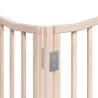 Foldable Dog Gate with Door - 12 Panels in Poplar Wood