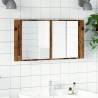 LED Mirror Cabinet in Old Wood - Stylish & Space-Saving