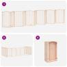 Foldable Dog Gate with Door - 12 Panels in Poplar Wood | HipoMarket