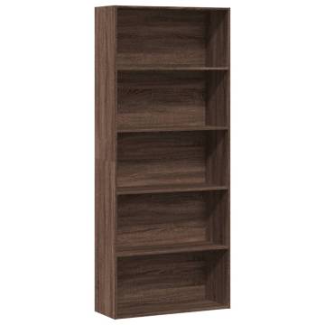 Book Cabinet Brown Oak 80x30x189 cm | Stylish Storage Solution