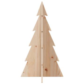 Wooden Christmas Tree - 80 cm Solid Pine for Holiday Decor