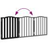 Foldable Dog Gate - 3 Panels Black | Durable Poplar Wood