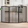  Dog Gate Foldable 3 Panels Black 150 cm Poplar Wood Colour black Size 50 x 90 x 2 cm Quantity in Package 3 