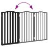 Foldable Dog Gate - 3 Panels Black 150 cm Poplar Wood