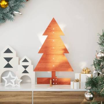 Wooden Christmas Tree 60cm - Rustic Solid Pine Decoration