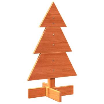 Wooden Christmas Tree 60cm - Rustic Solid Pine Decoration