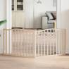  Dog Gate Foldable 2 Panels 160 cm Poplar Wood Colour natural Size 80 x 60 x 2 cm Quantity in Package 2 