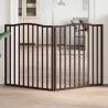  Dog Gate Foldable 2 Panels Brown Oak 160 cm Poplar Wood Colour brown oak Size 80 x 90 x 2 cm Quantity in Package 2 