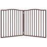 Foldable Dog Gate 160cm - Brown Oak, Durable Poplar Wood