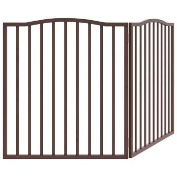 Foldable Dog Gate 160cm - Brown Oak, Durable Poplar Wood