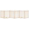 Dog Gate with Door - Foldable 6 Panels 300 cm Solid Wood Fir