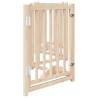 Dog Gate with Door - Foldable 6 Panels 300 cm Solid Wood Fir