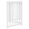 Foldable Dog Gate - 3 Panels White 150 cm Solid Wood Fir