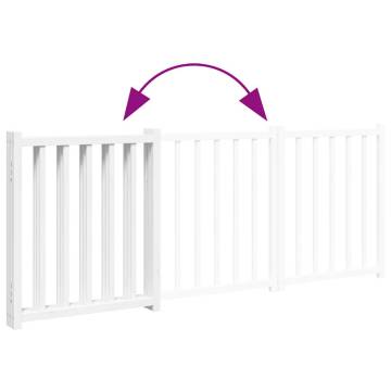 Foldable Dog Gate - 3 Panels White 150 cm Solid Wood Fir