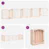 Foldable Dog Gate with Door - 450 cm Poplar Wood